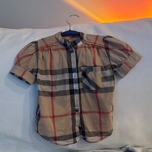 Burberry Short Sleeve Button-Up Shirt Toddler 3Y